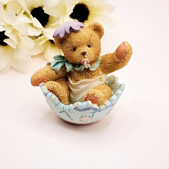 Cherished Teddies Figurines, Bear in Egg, Teddy Bear Collectibles - Picture 5 of 10